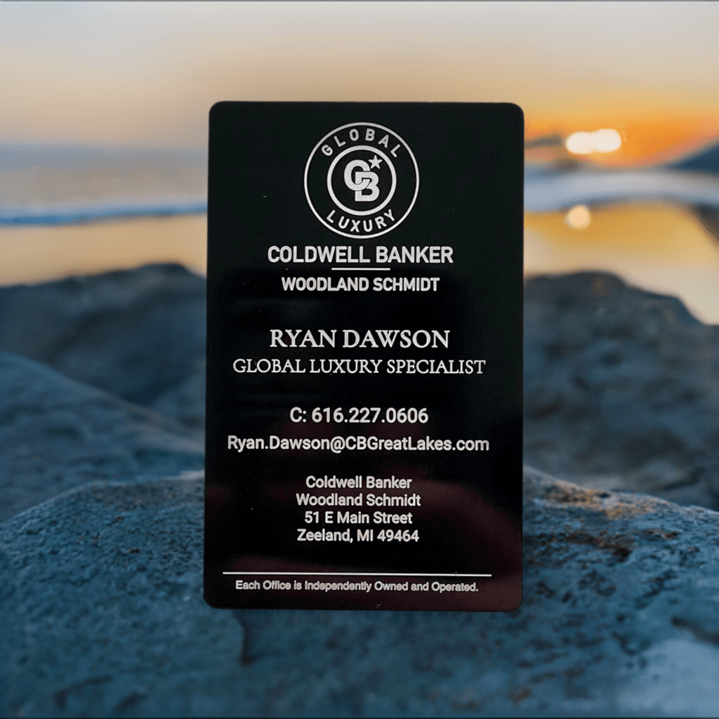 Laser engraved aluminum business cards custom set 48