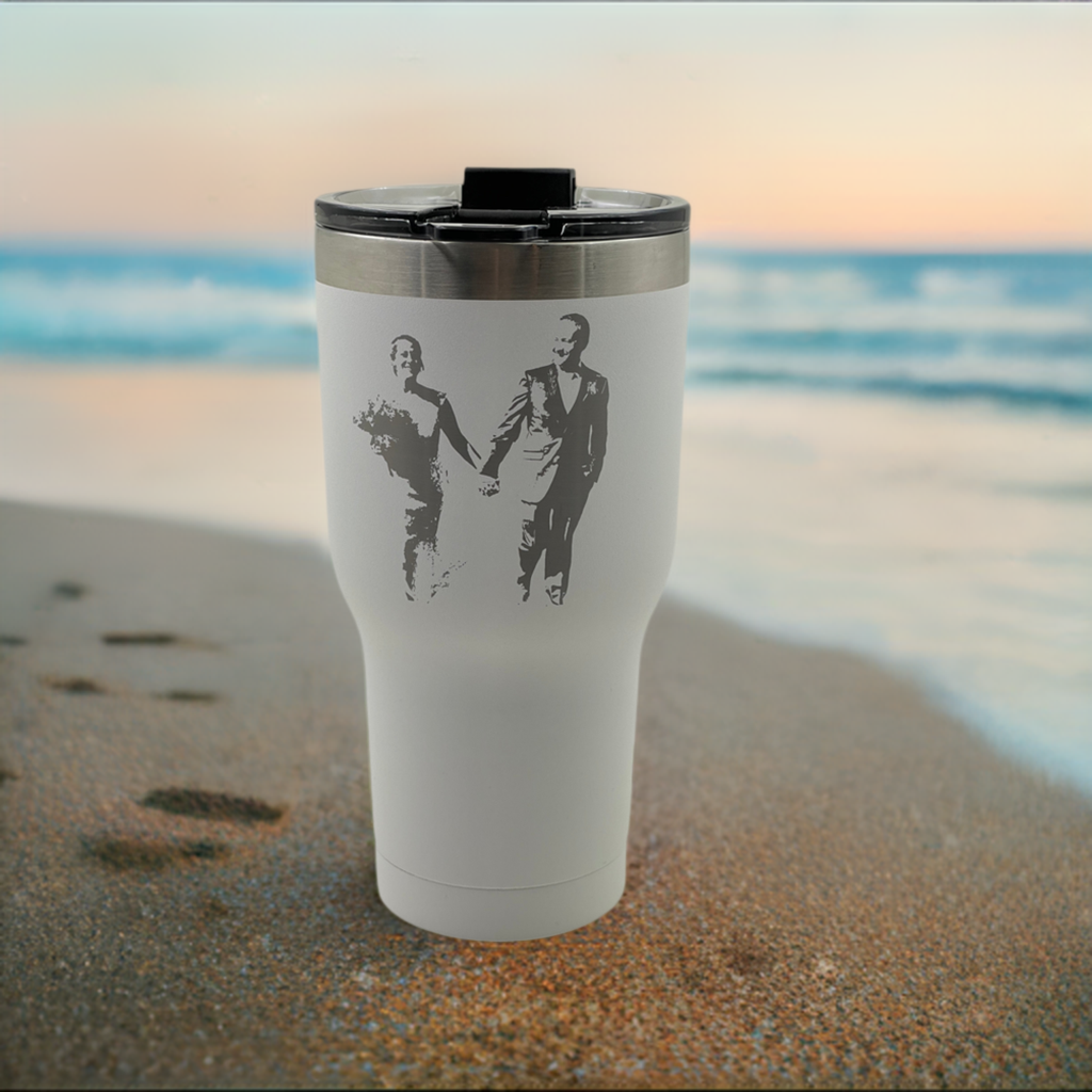 Laser Engraved Tumbler with Custom Text or Logo Design