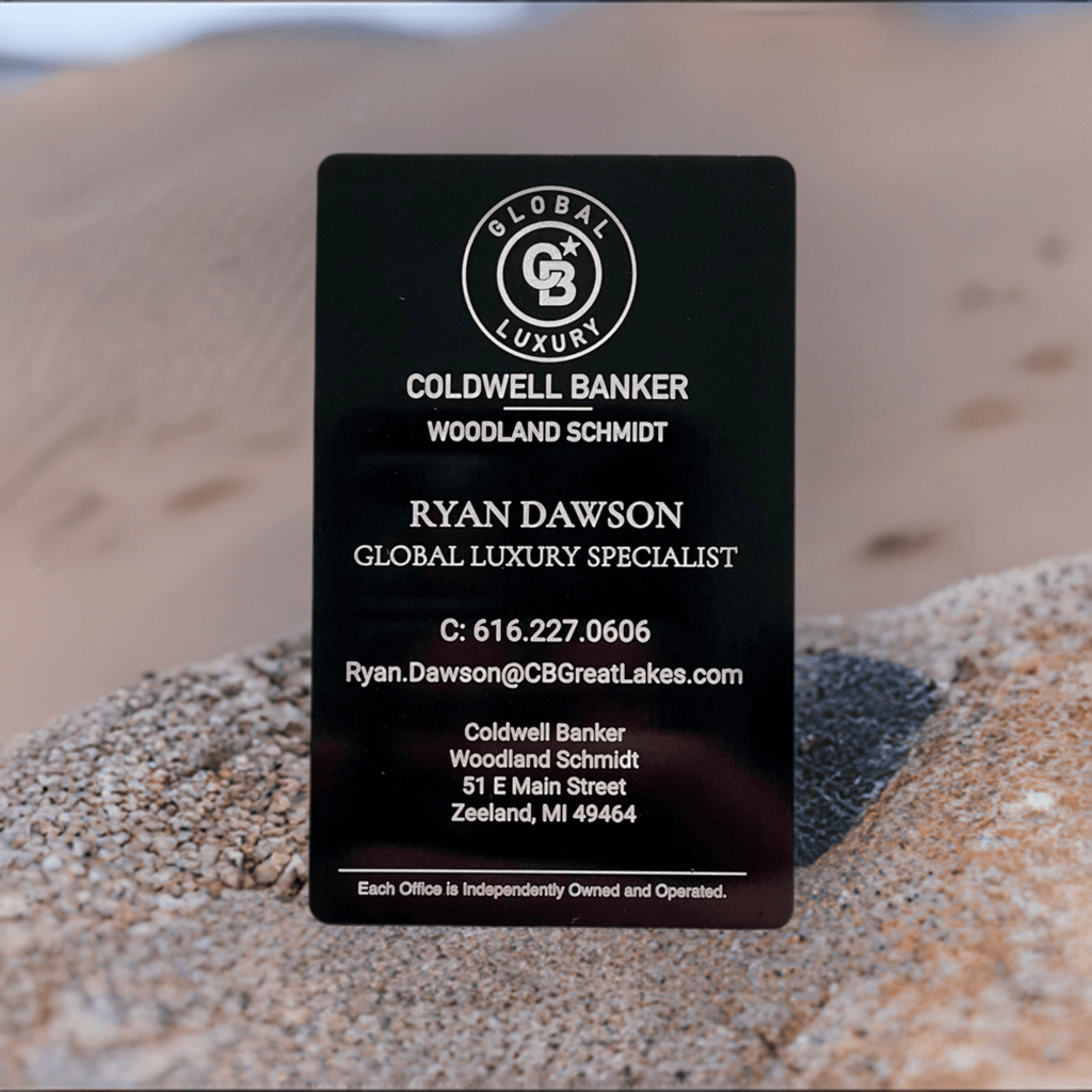 Laser engraved aluminum business cards – 0.20mm, Qty 48