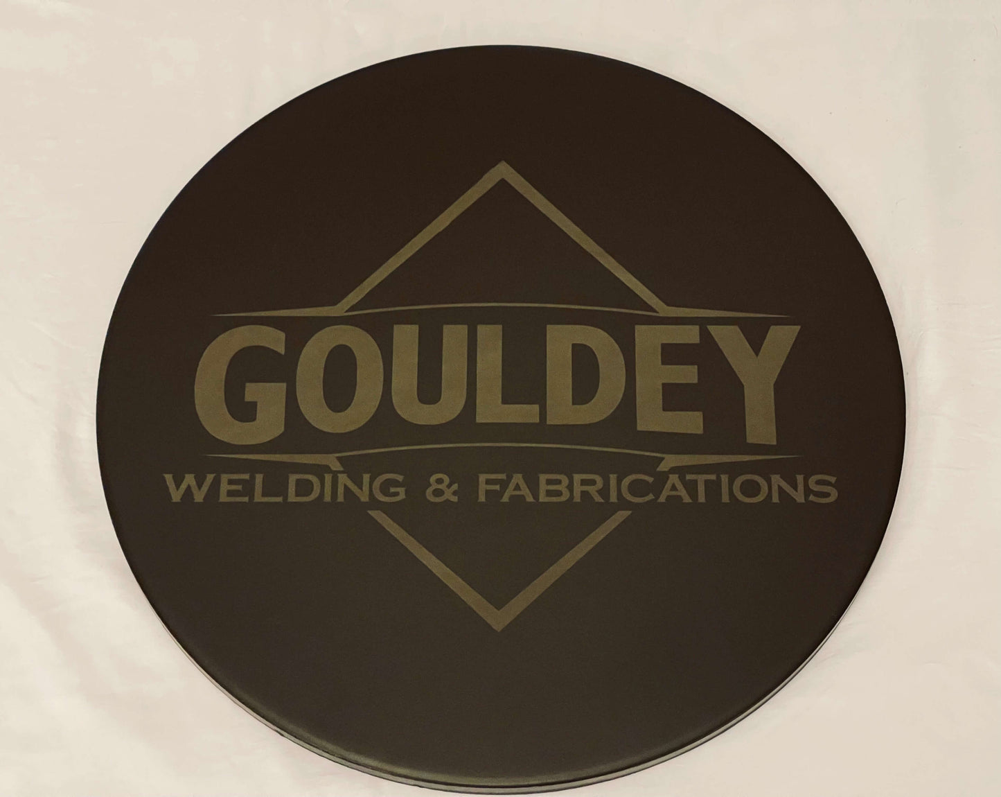 Custom laser engraved black cordierite pizza stone