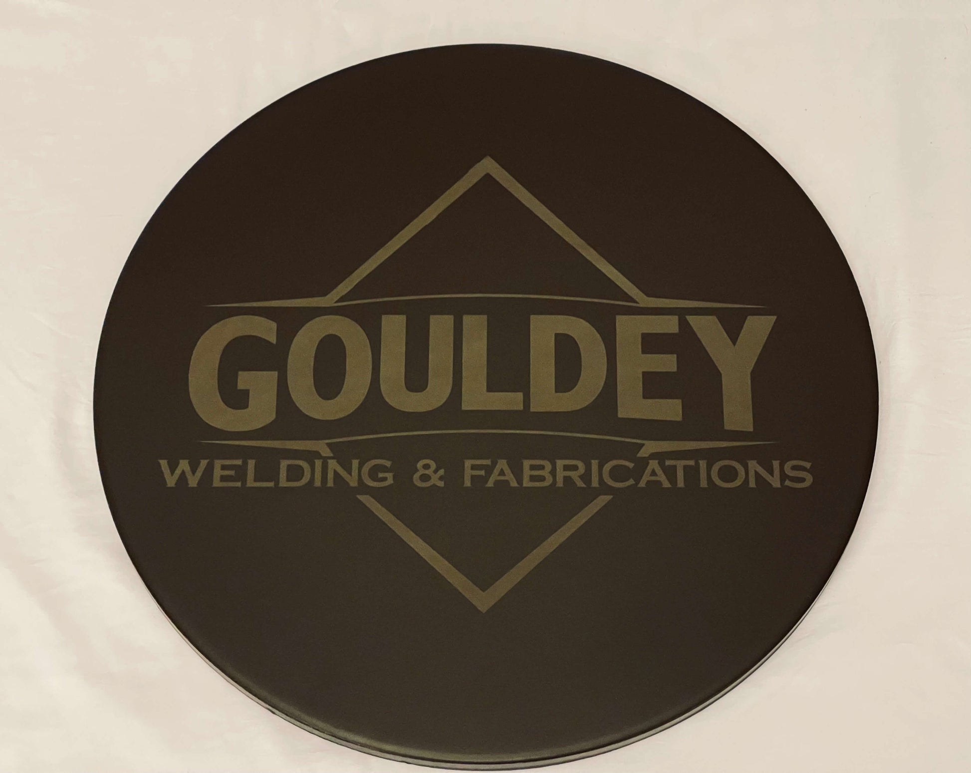 Custom laser engraved black cordierite pizza stone