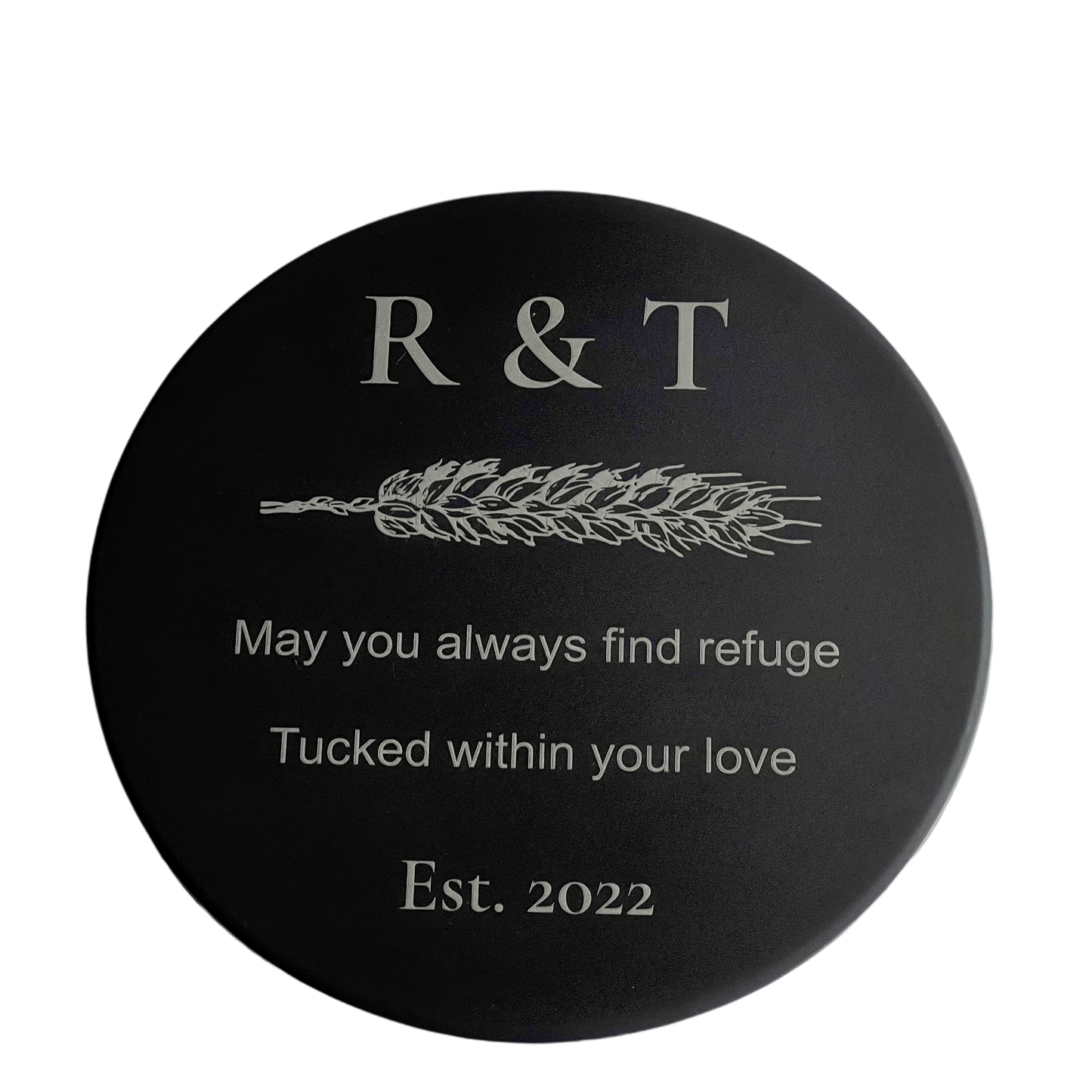 Black Pizza Stone, Custom Laser Engraved