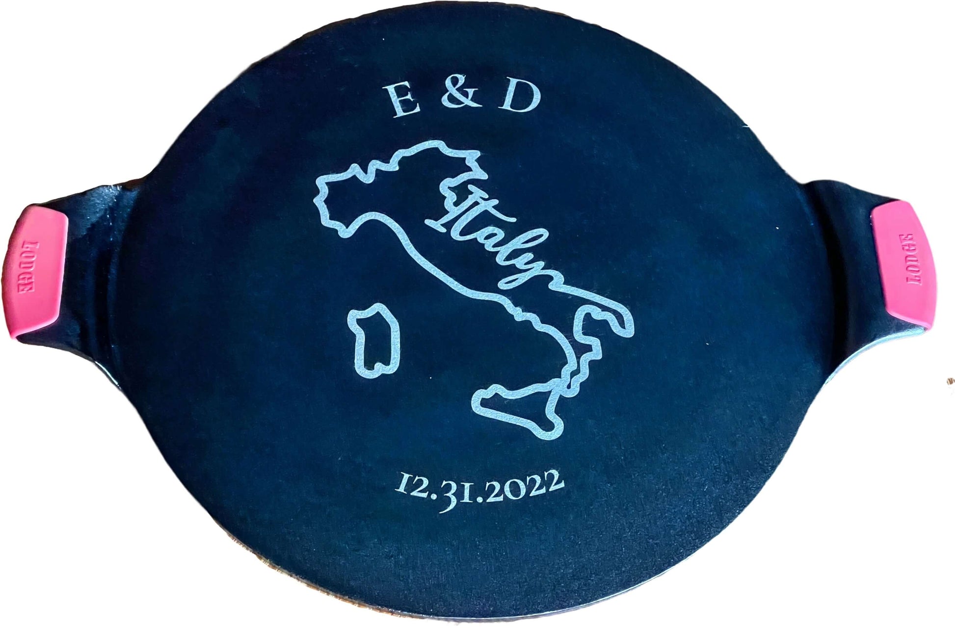 Personalized Laser Engraved Lodge Cast Iron Pizza Pan