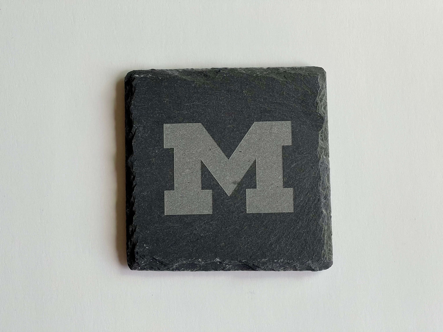 4" Slate Coasters, Custom Laser Engraved - Qty 4