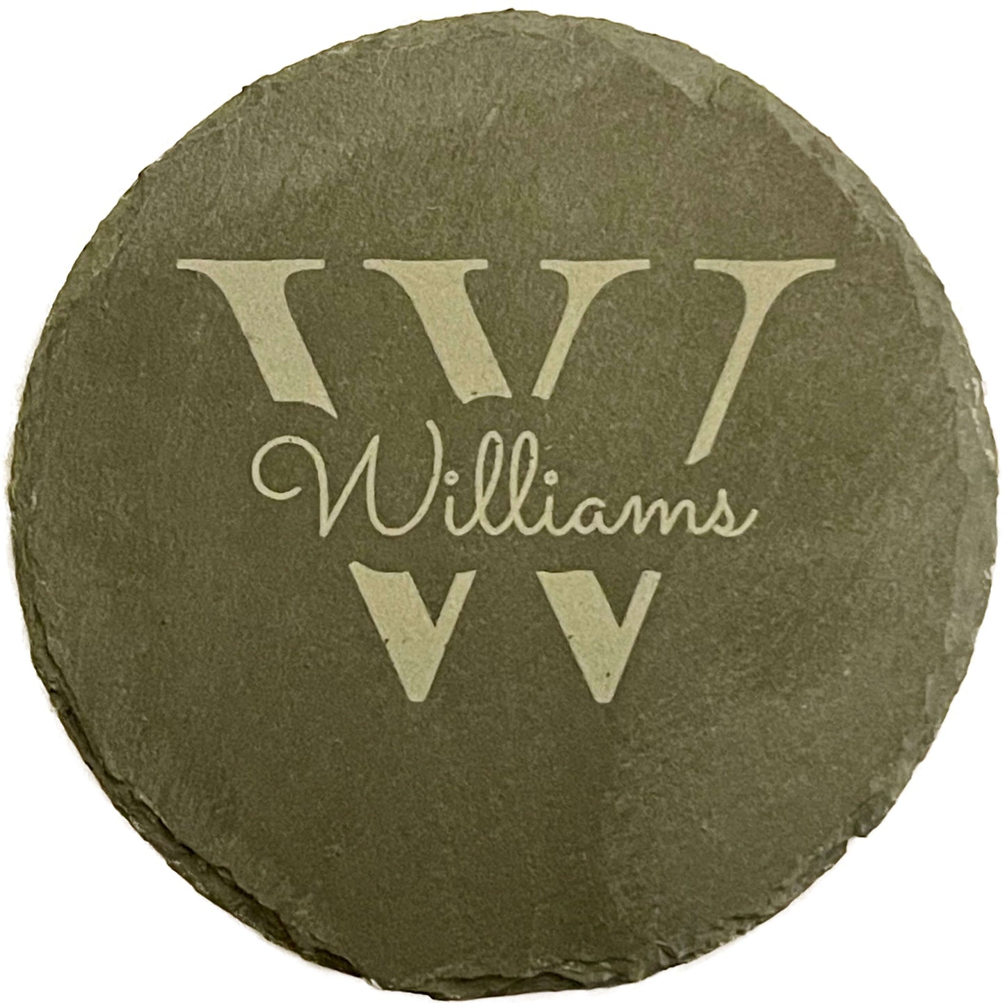 4" Slate Coasters, Custom Laser Engraved - Qty 4