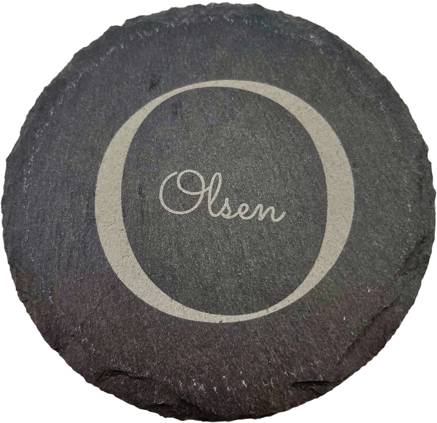 4" Slate Coasters, Custom Laser Engraved - Qty 4