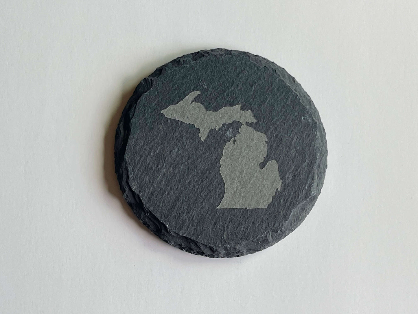 4" Slate Coasters, Custom Laser Engraved - Qty 4