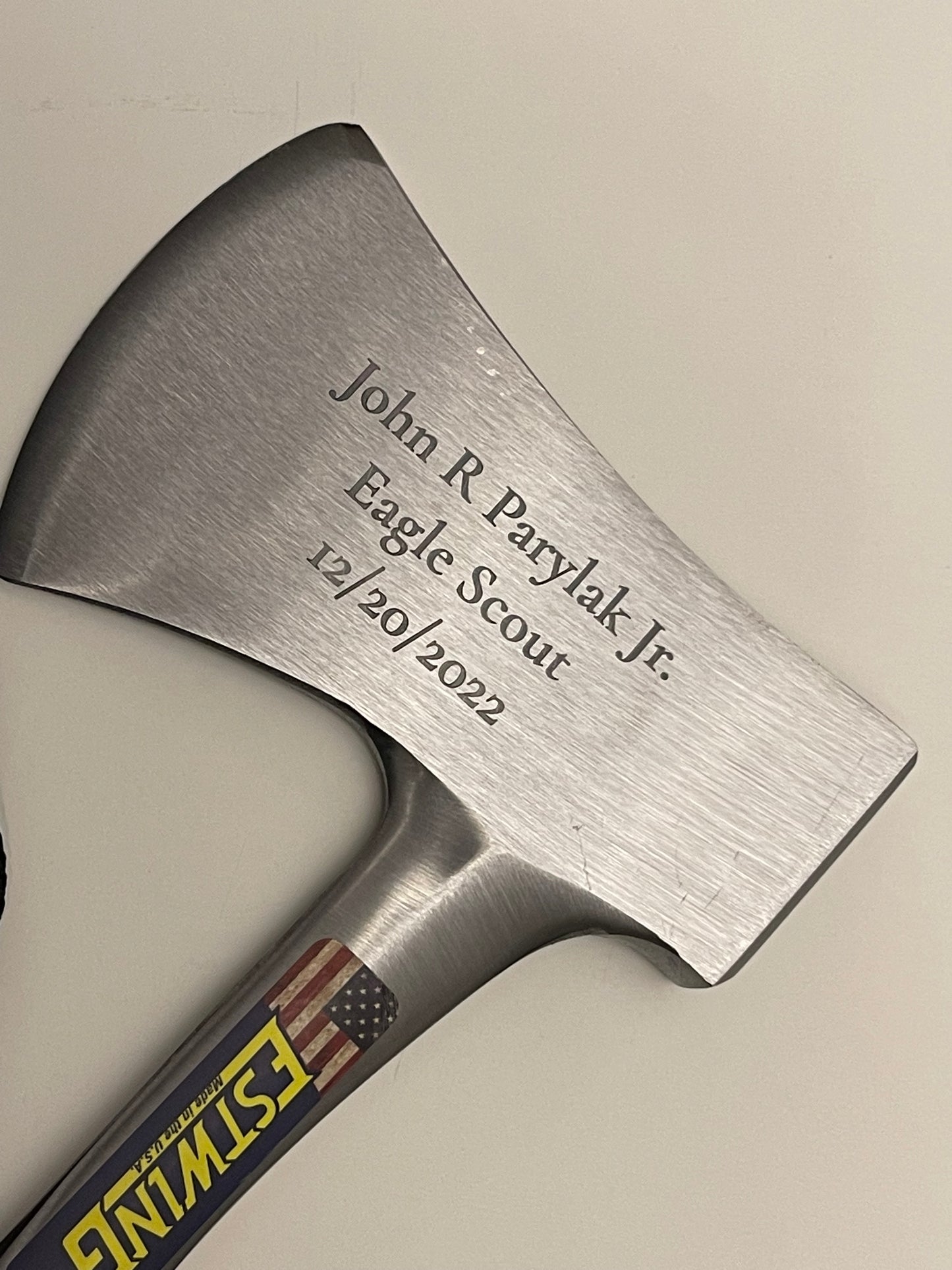 Standard service custom laser engraved axe