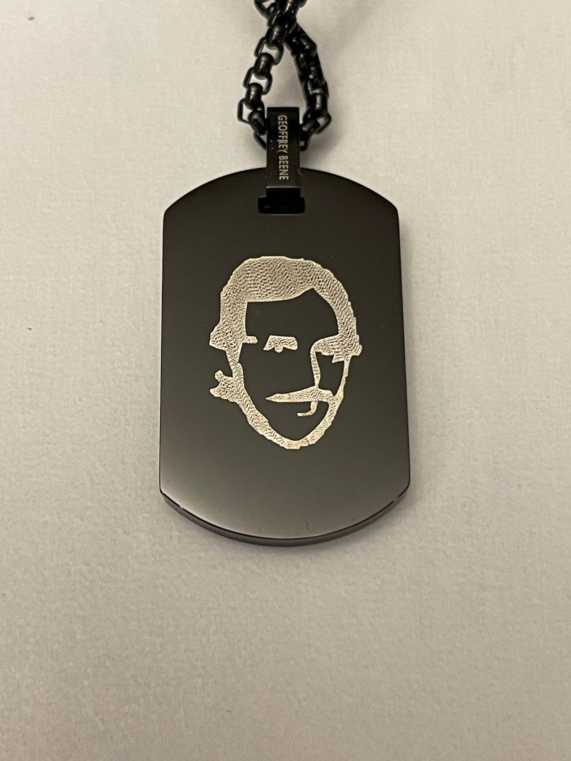 Expedited service custom laser engraved dog tag