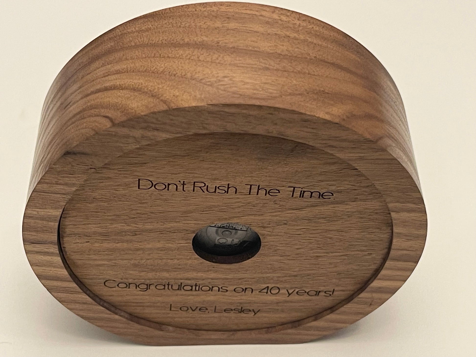 Standard service custom laser engraved wood clock